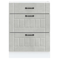 Base da Cucina Lucca Grigio Cemento in Legno Multistrato 854273