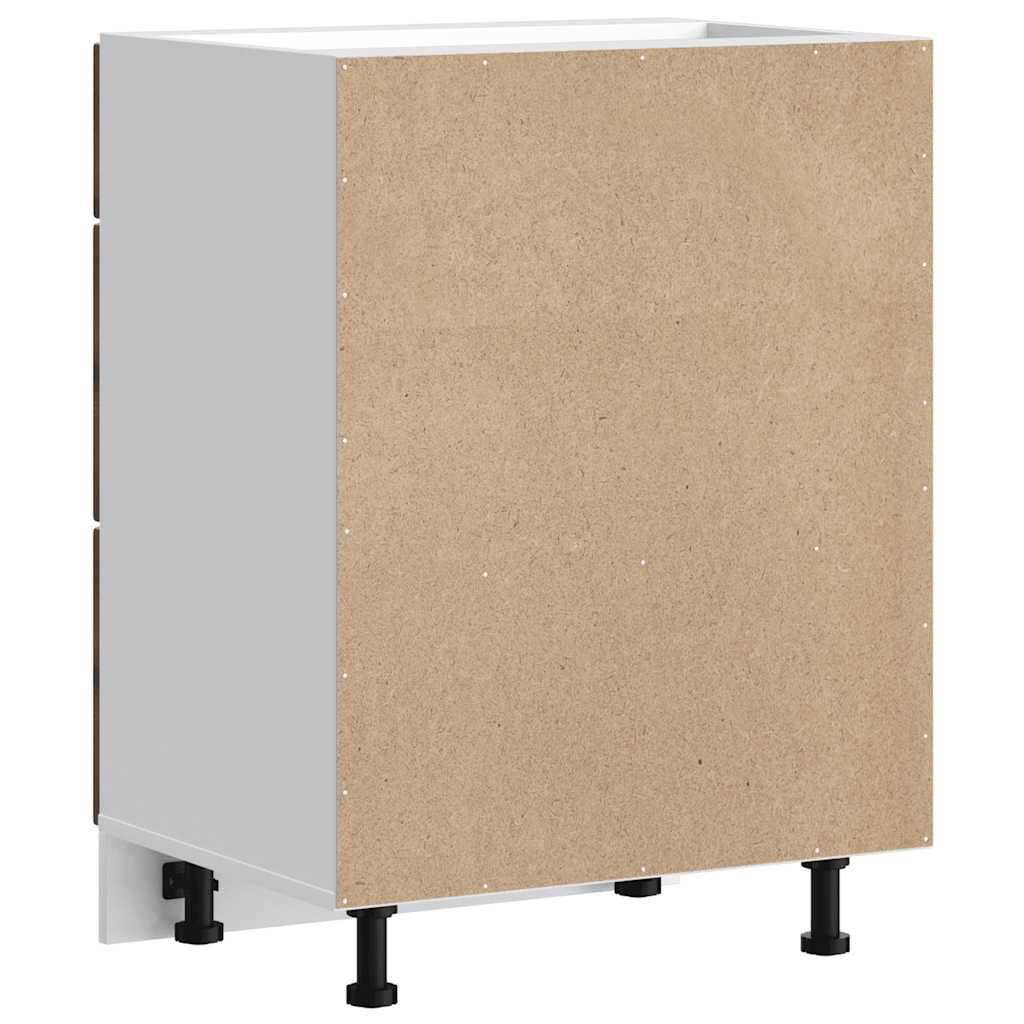 Base da Cucina Lucca Rovere Fumo in Legno Multistrato 854274