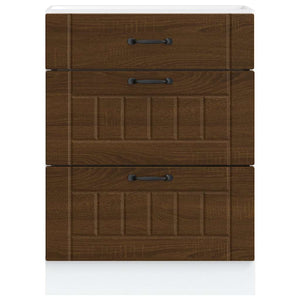 Base da Cucina Lucca Rovere Marrone in Legno Multistrato