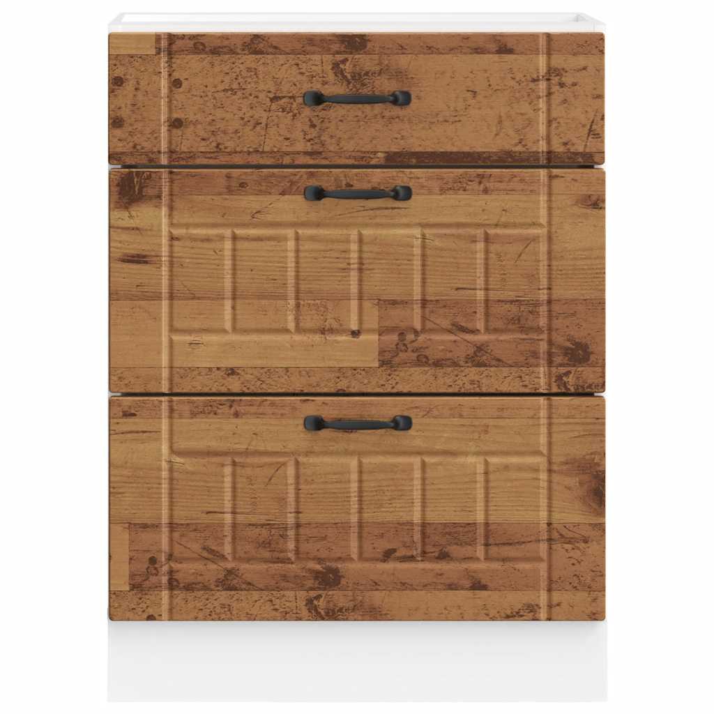 Base da Cucina Lucca Legno Antico in Legno Multistrato