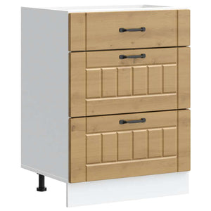 Base da Cucina Lucca Rovere Artigianale in Legno Multistrato 854278