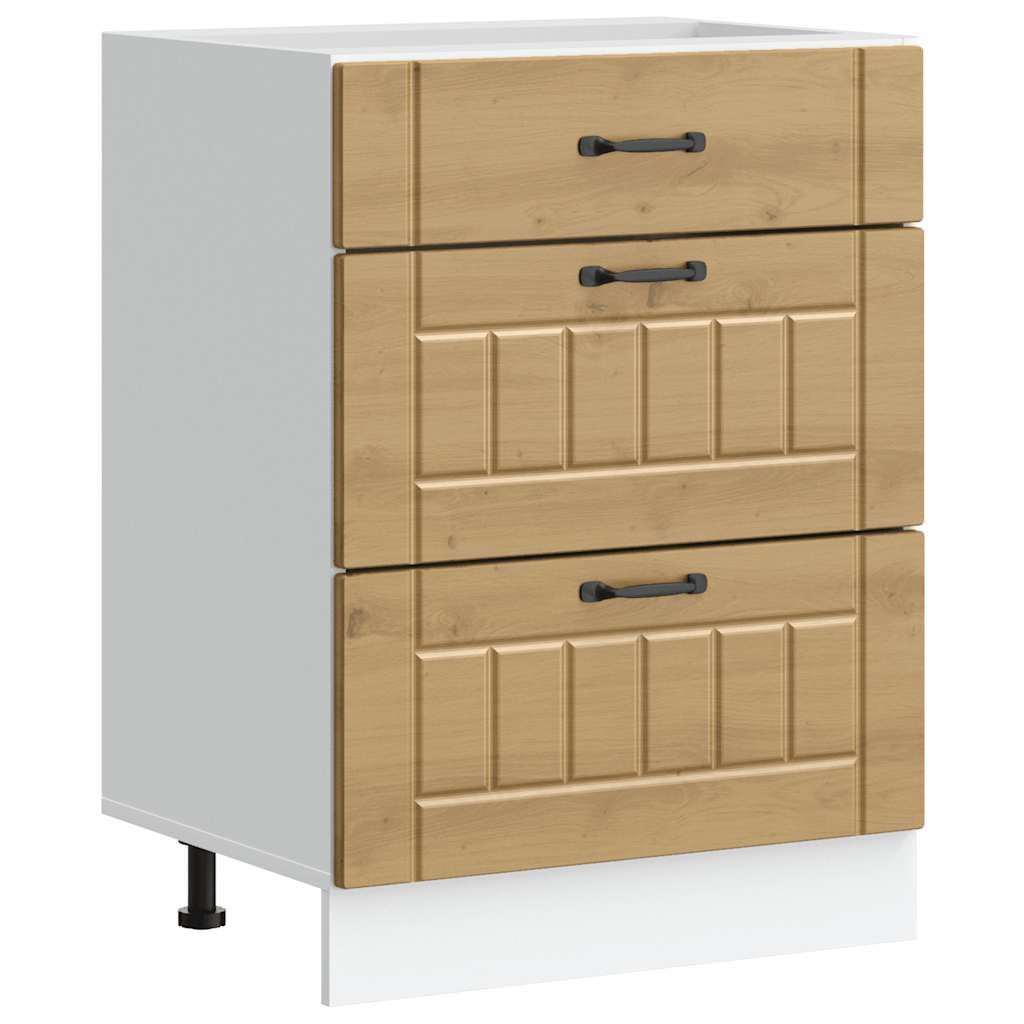 vidaXL Base da Cucina Lucca Rovere Artigianale in Legno Multistrato