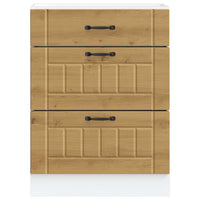 Base da Cucina Lucca Rovere Artigianale in Legno Multistrato 854278