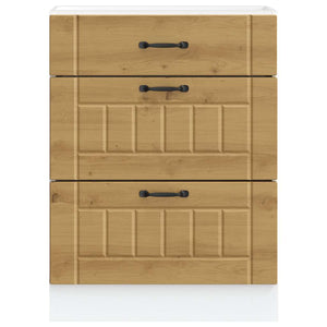 Base da Cucina Lucca Rovere Artigianale in Legno Multistrato 854278