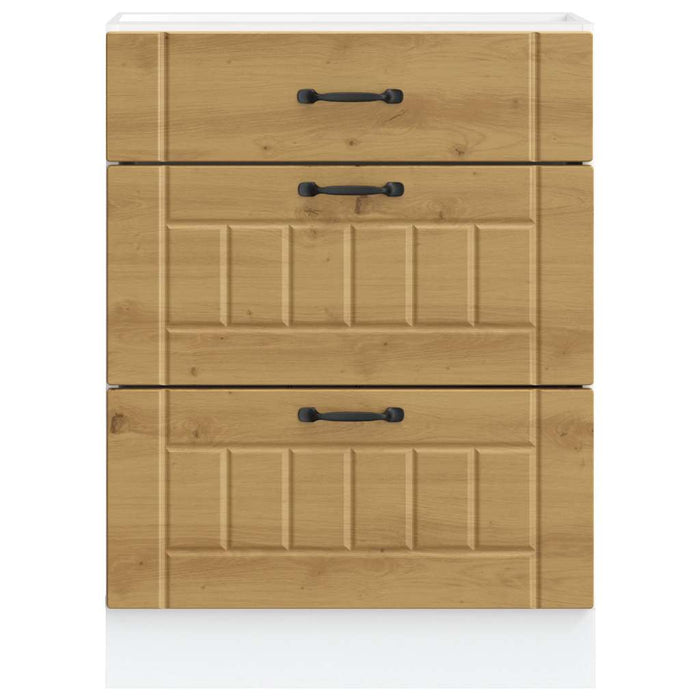 Base da Cucina Lucca Rovere Artigianale in Legno Multistrato 854278