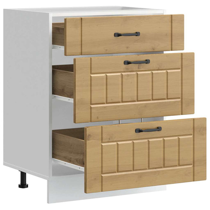 vidaXL Base da Cucina Lucca Rovere Artigianale in Legno Multistrato