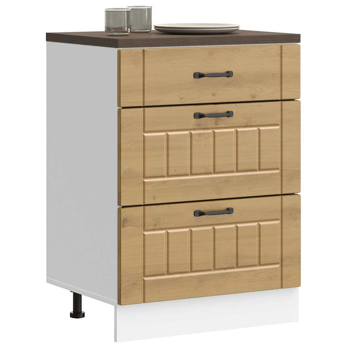 vidaXL Base da Cucina Lucca Rovere Artigianale in Legno Multistrato