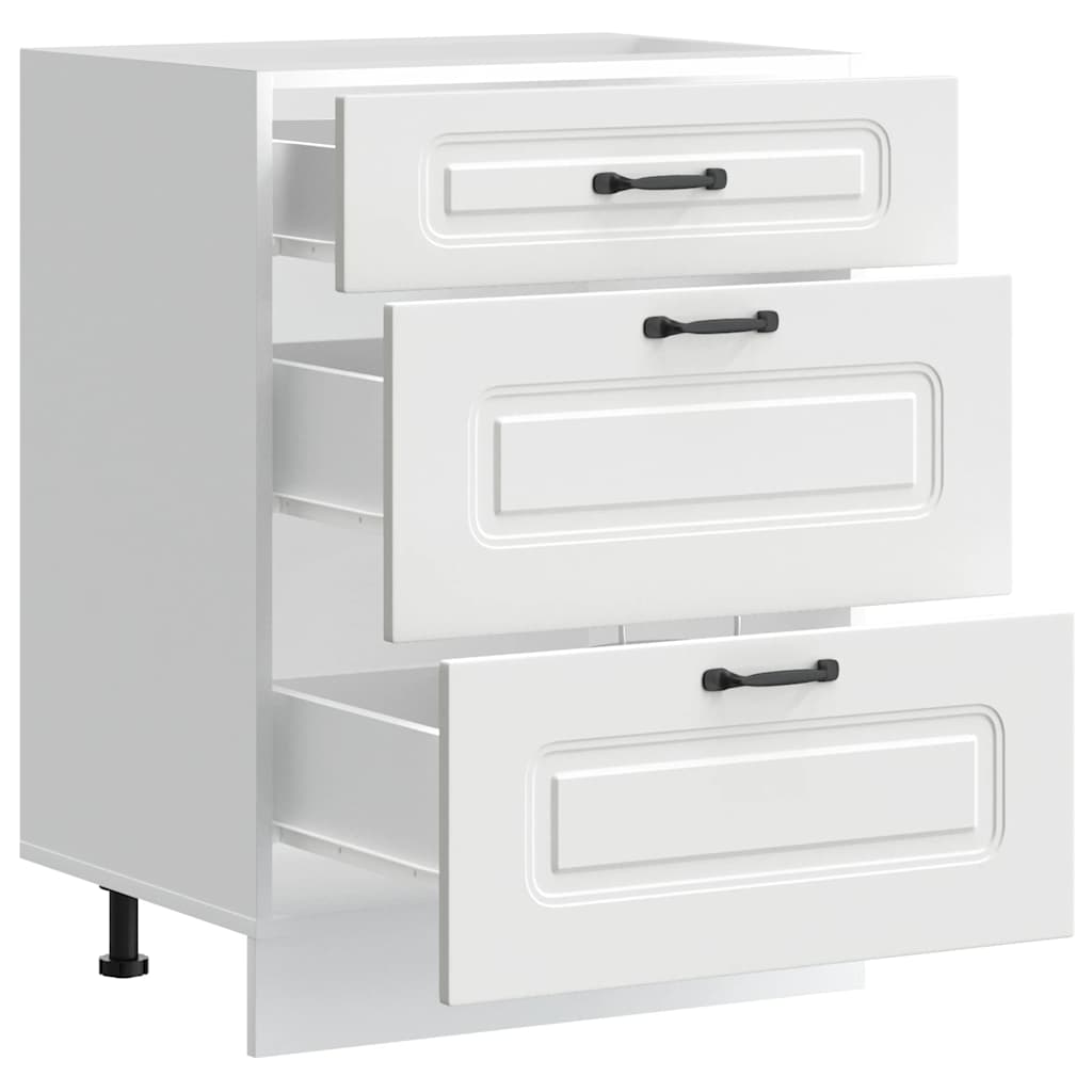 Base da Cucina Kalmar Bianco in Legno Multistrato 854279