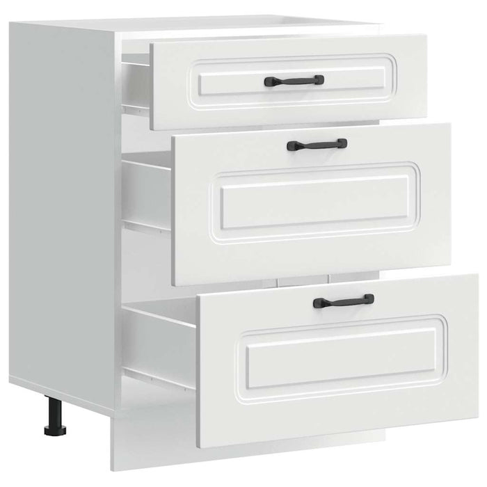 Base da Cucina-Mobile Base da Cucina Kalmar Bianco in Legno Multistrato 593830