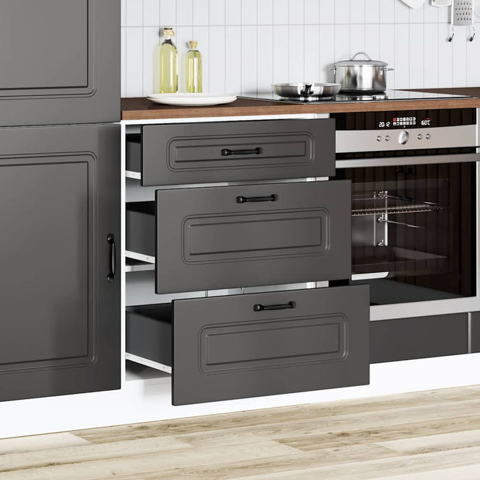 Mobiletto da cucina "Kalmar" Nero in legno ingegnerizzato 854280