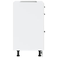 Mobiletto da cucina "Kalmar" Bianco lucido in legno ingegnerizzato 854281