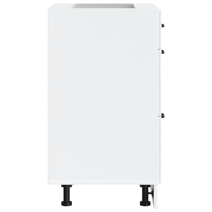 Mobiletto da cucina "Kalmar" Bianco lucido in legno ingegnerizzato 854281