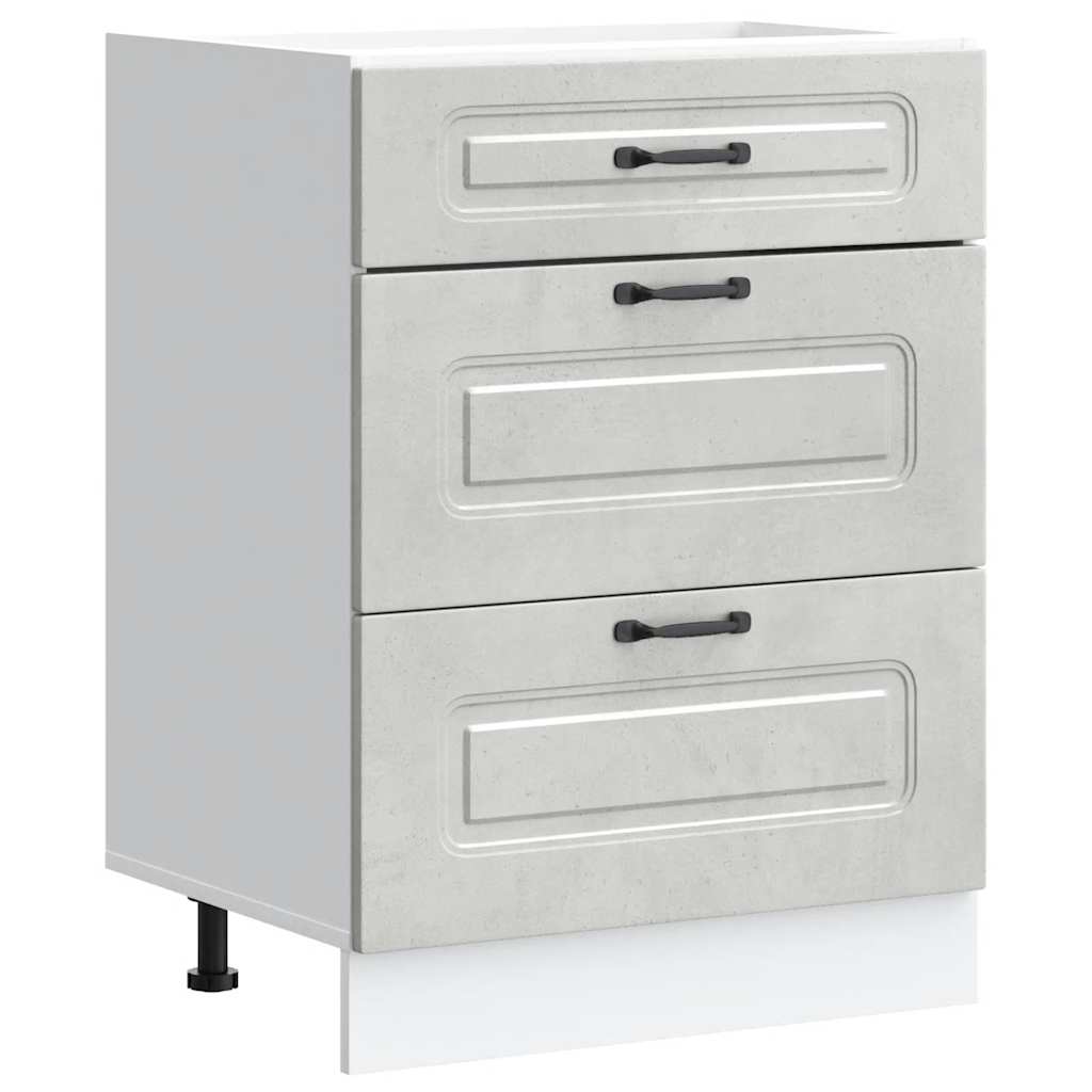 Base da Cucina Kalmar Grigio Cemento in Legno Multistrato 854283