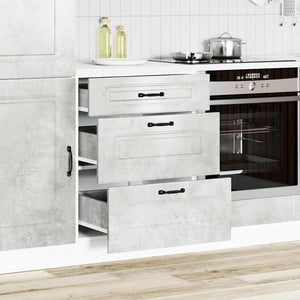 Base da Cucina Kalmar Grigio Cemento in Legno Multistrato 854283