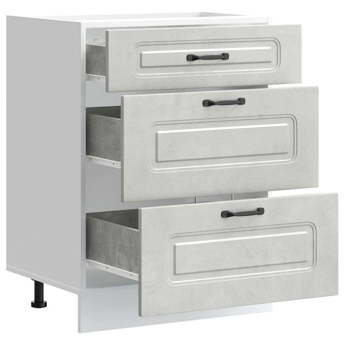 Base da Cucina-Mobile Base da Cucina Kalmar Grigio Cemento in Legno Multistrato 138217