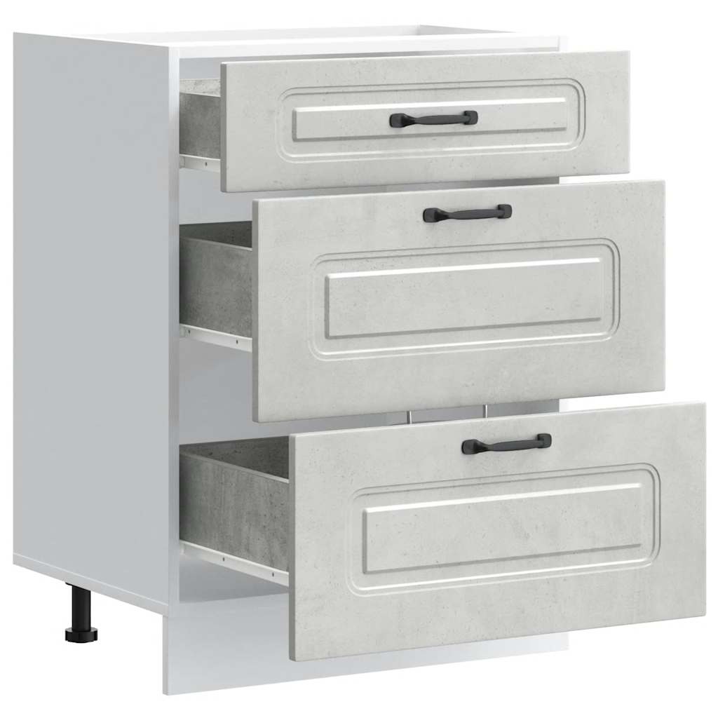 Base da Cucina Kalmar Grigio Cemento in Legno Multistrato 854283