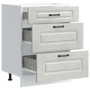 Base da Cucina Kalmar Grigio Cemento in Legno Multistrato 854283