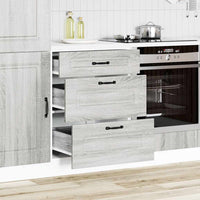 Base da Cucina Kalmar Grigio Sonoma in Legno Multistrato 854285