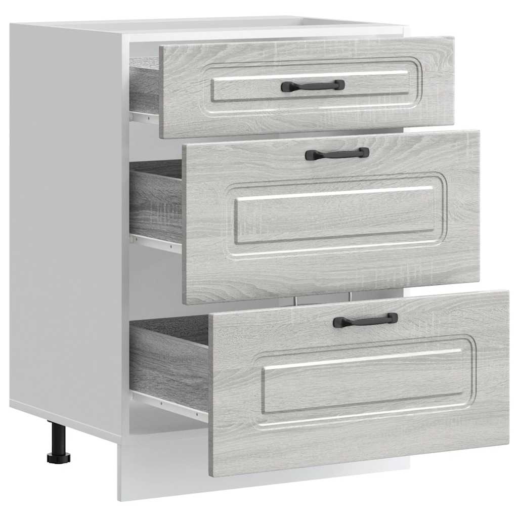 Base da Cucina Kalmar Grigio Sonoma in Legno Multistrato 854285