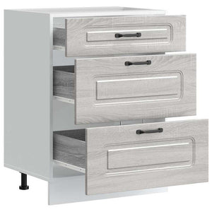 Base da Cucina-Mobile Base da Cucina Kalmar Grigio Sonoma in Legno Multistrato 155123