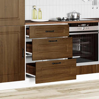 Base da Cucina Kalmar Rovere Marrone in Legno Multistrato 854286