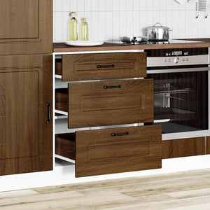 Base da Cucina Kalmar Rovere Marrone in Legno Multistrato 854286