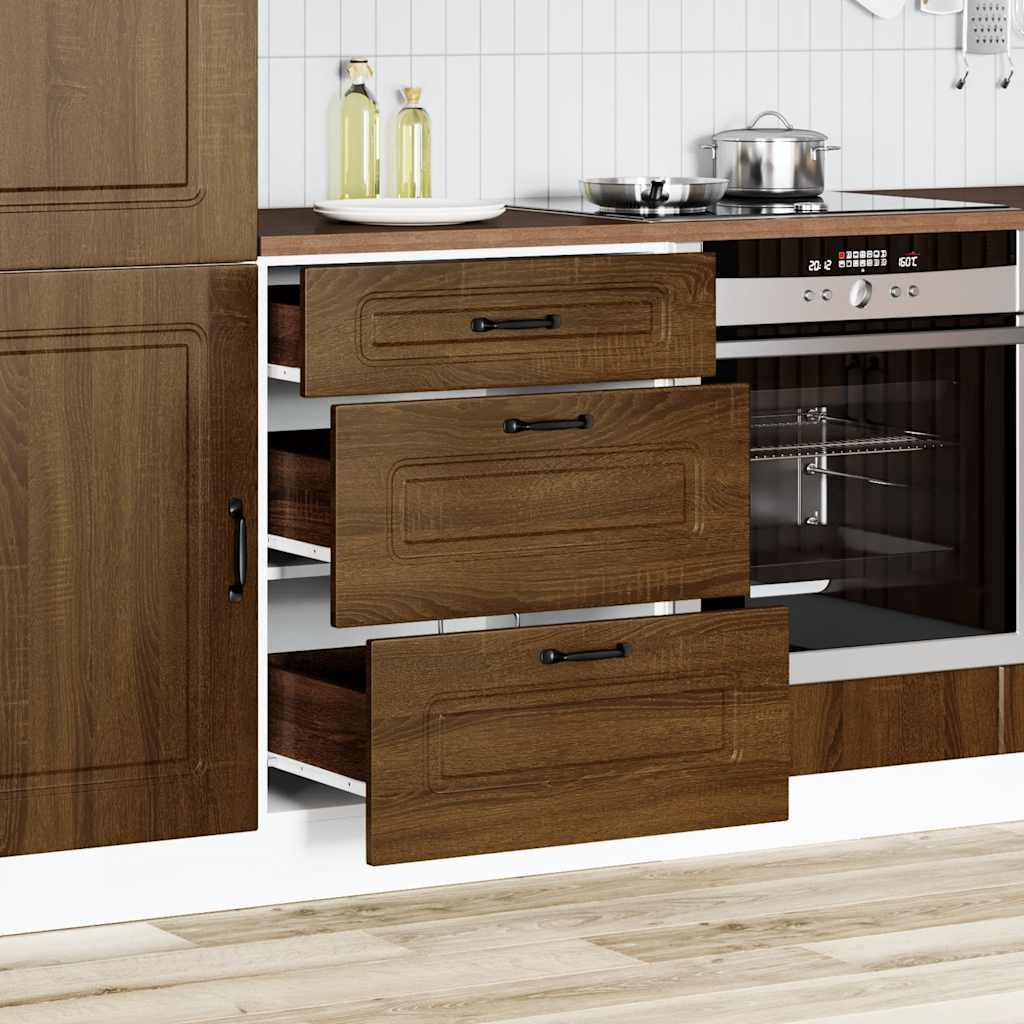 Base da Cucina-Mobile Base da Cucina Kalmar Rovere Marrone in Legno Multistrato 795363