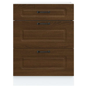 Base da Cucina Kalmar Rovere Marrone in Legno Multistrato 854286