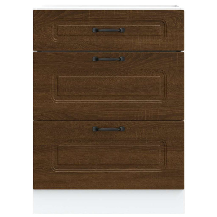 Base da Cucina Kalmar Rovere Marrone in Legno Multistrato 854286