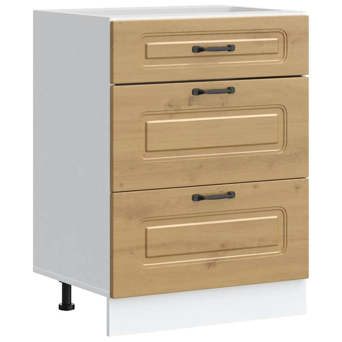 Base da Cucina-Mobile Base da Cucina Kalmar Rovere Artigianale in Legno Multistrato 746110