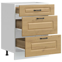 Base da Cucina-Mobile Base da Cucina Kalmar Rovere Artigianale in Legno Multistrato 746110