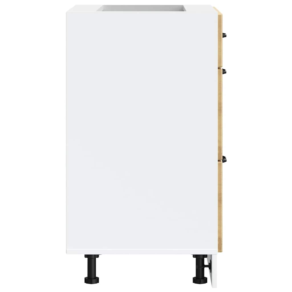 Base da Cucina-Mobile Base da Cucina Kalmar Rovere Artigianale in Legno Multistrato 746110