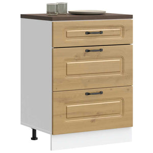 Base da Cucina-Mobile Base da Cucina Kalmar Rovere Artigianale in Legno Multistrato 746110