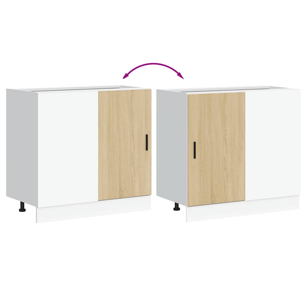 vidaXL Mobile Base Lavello “Lyon” Rovere Sonoma in Legno Multistrato