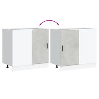 Mobile Base Lavello “Lyon” Grigio Cemento in Legno Multistrato 854292