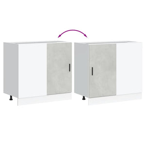 Mobile Base Lavello “Lyon” Grigio Cemento in Legno Multistrato 854292