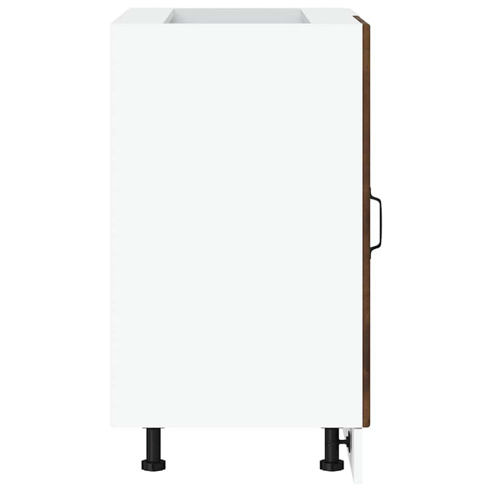 Mobile Base Lavello "Lyon"-Armadietto da bagno Rovere Fumo in Legno Multistrato