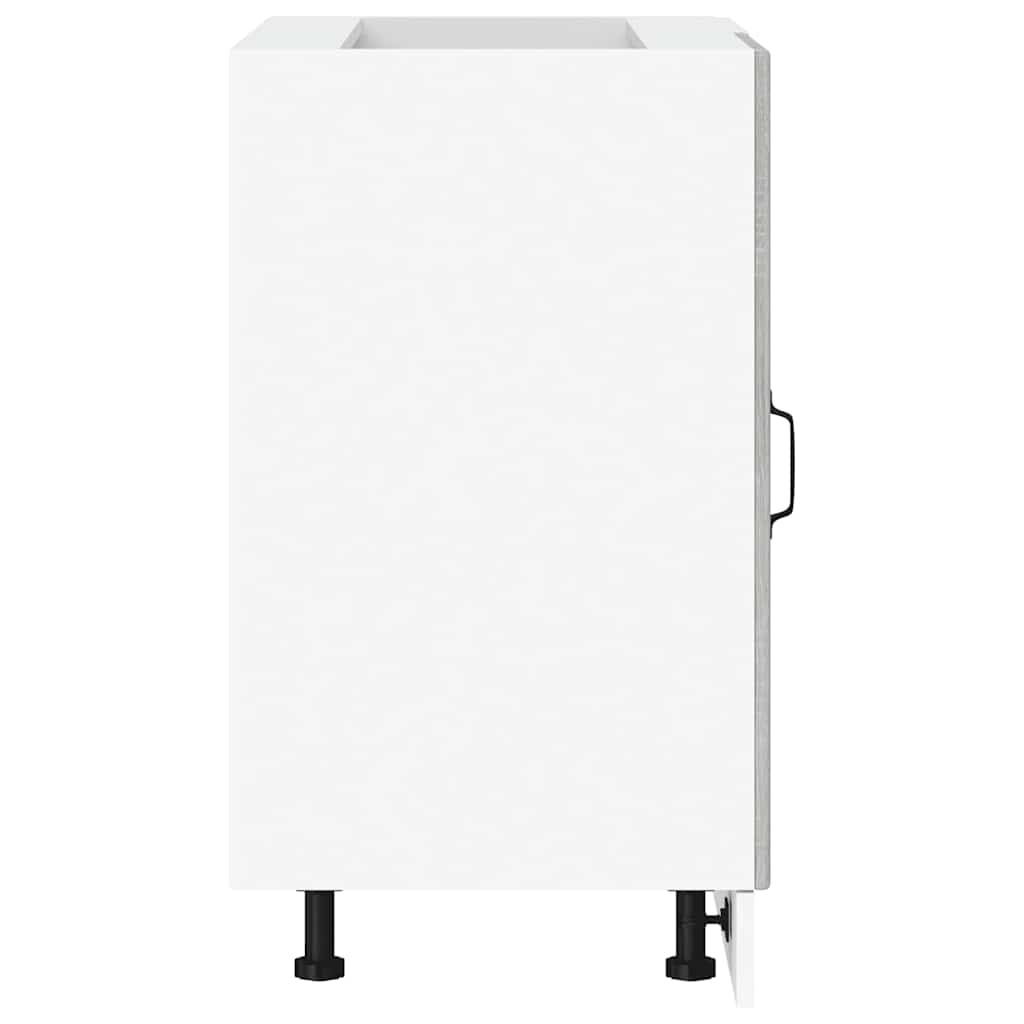 Mobile Base Lavello "Lyon"-Armadietto da bagno Grigio Sonoma in Legno Multistrato