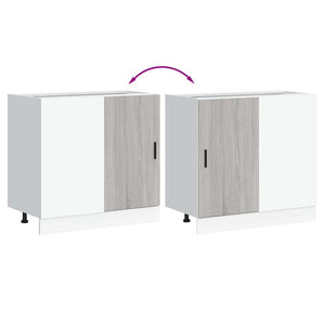 Mobile base da cucina Lyon Grigio Sonoma in Legno Multistrato