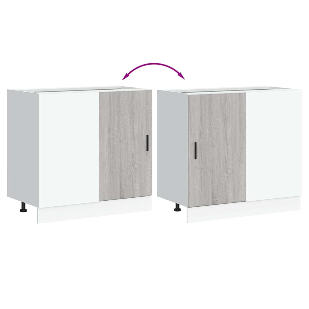 Mobile Base Lavello “Lyon” Grigio Sonoma in Legno Multistrato 854294