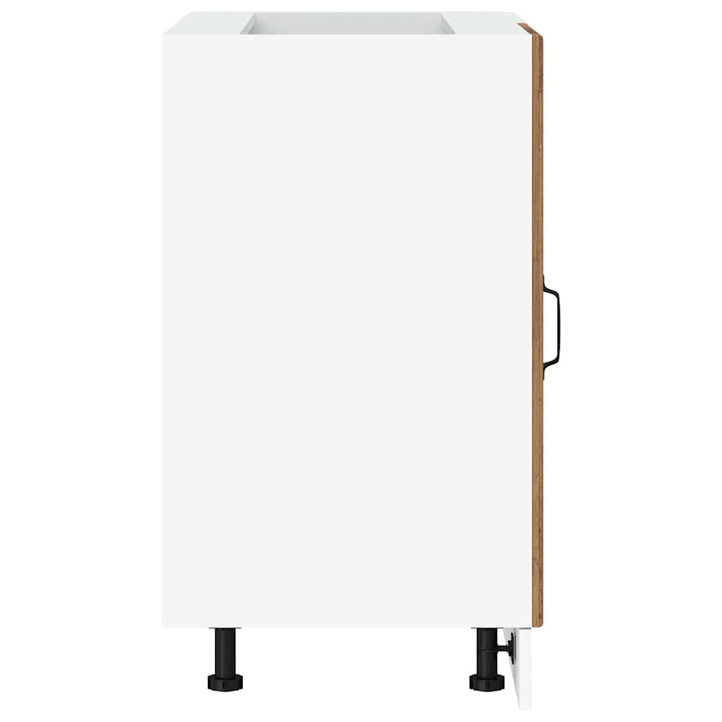 Mobile Base Lavello "Lyon"-Armadietto da bagno Legno Antico in Legno Multistrato