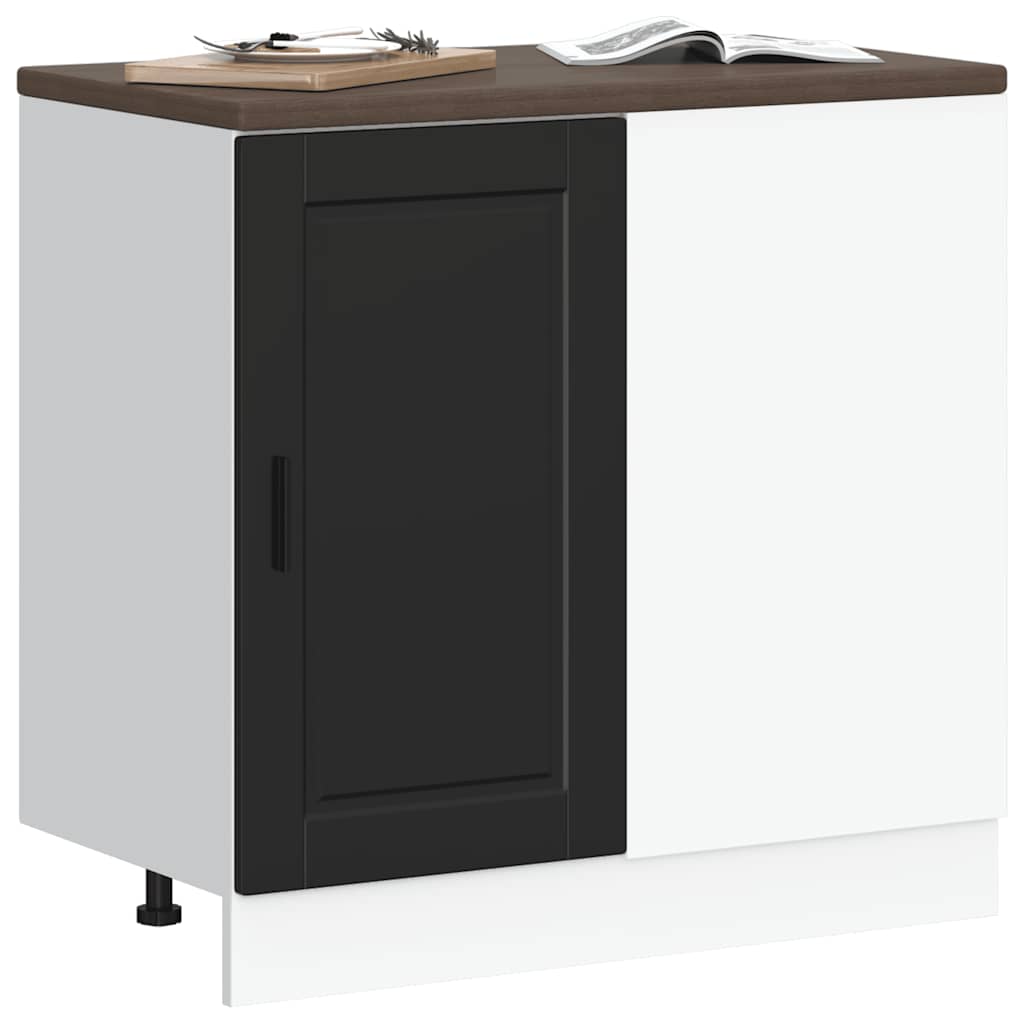 Mobiletto da cucina "Porto" nero in legno ingegnerizzato 854299