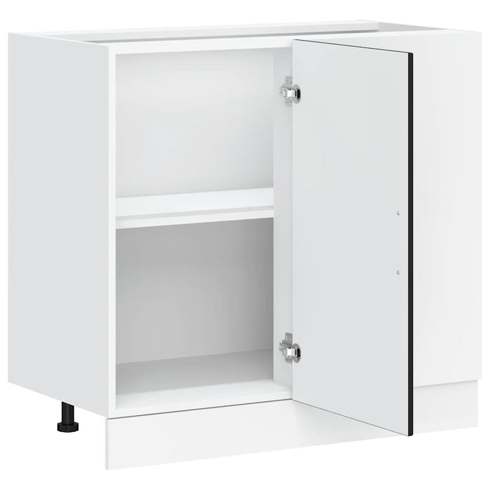 Mobiletto da cucina-Armadio da cucina "Porto" nero in legno ingegnerizzato 138626