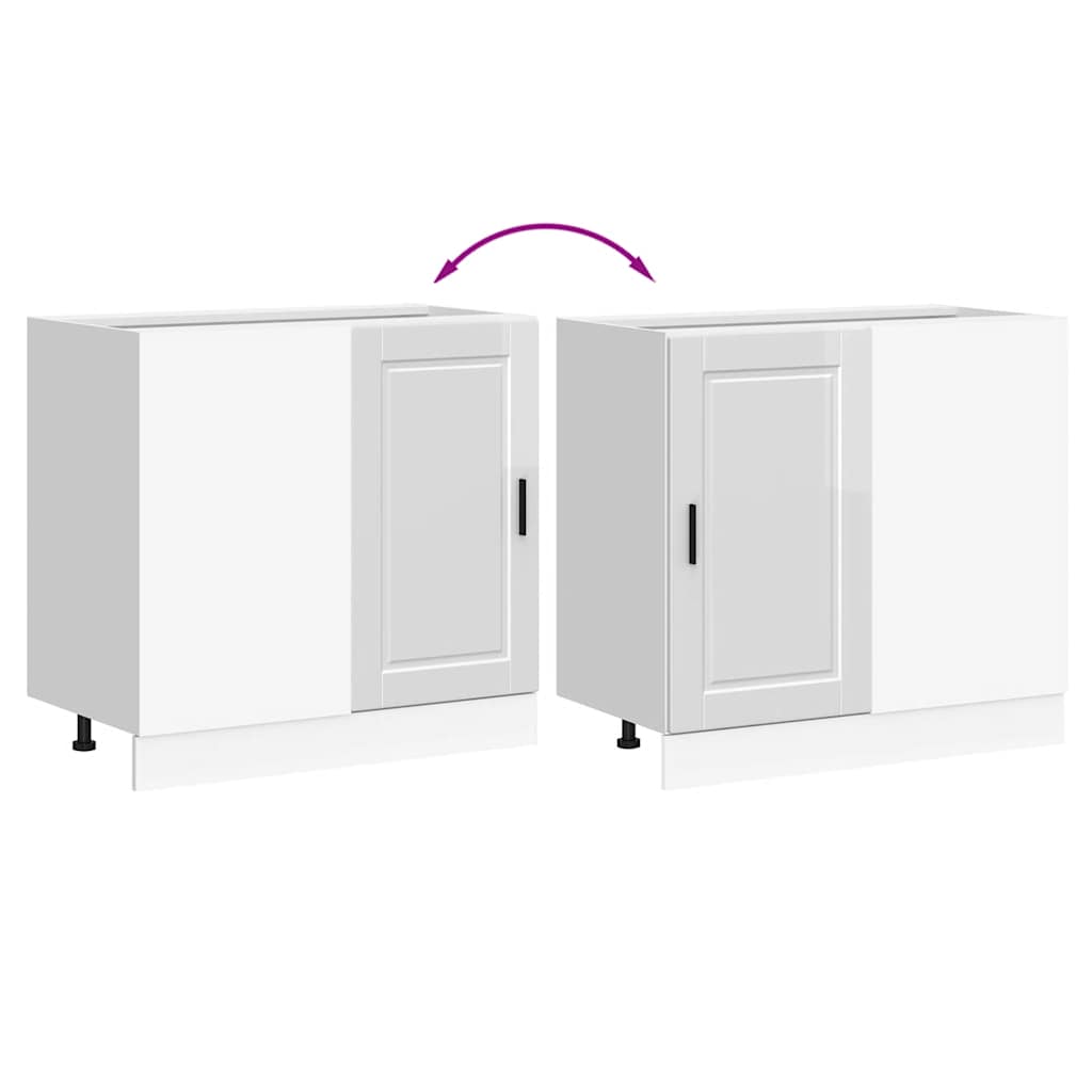 Mobiletto da cucina "Porto" Bianco lucido in legno ingegnerizzato 854300