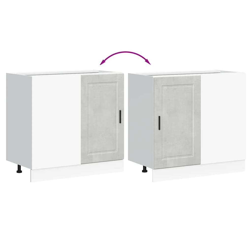 vidaXL Base da Cucina Porto Grigio Cemento in Legno Multistrato