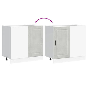 vidaXL Base da Cucina Porto Grigio Cemento in Legno Multistrato