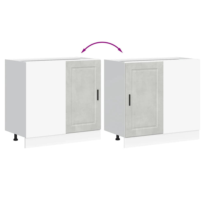 Base da Cucina-Mobile Base da Cucina Porto Grigio Cemento in Legno Multistrato 469625