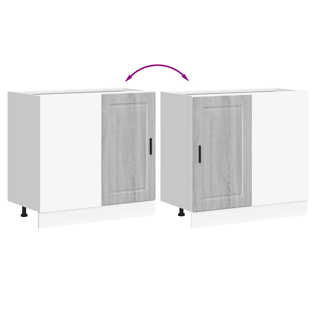 Base da Cucina-Mobile Base da Cucina Porto Grigio Sonoma in Legno Multistrato 400772