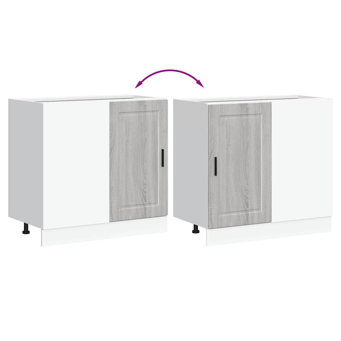 Base da Cucina-Mobile Base da Cucina Porto Grigio Sonoma in Legno Multistrato 400772