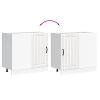 vidaXL Mobile base da cucina Lucca Bianco in Legno Multistrato